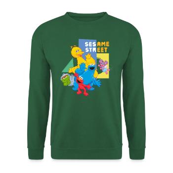 5 Rue Sésame Caractères Heureux - Sweat-shirt Unisexe - vert foncé - Devant