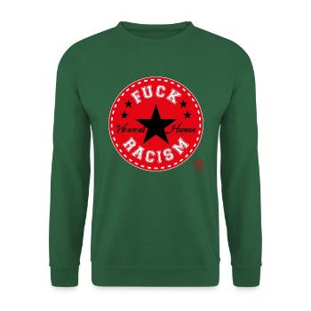 FUCK RACISM - Unisex Sweatshirt - green - Front