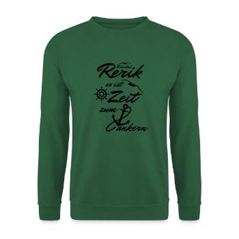 Rerik-es ist Zeit zum ankern - Unisex Pullover - Grün - Vorne