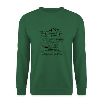 Camper van motorhome saying + motif - Unisex Sweatshirt - green - Front