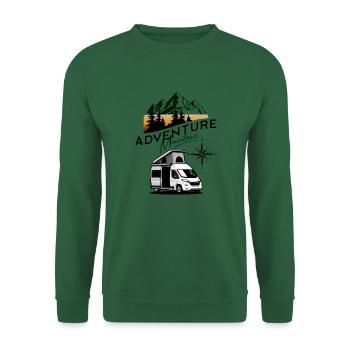 Camper Van Adventure Montagnes - Sweat-shirt Unisexe - vert foncé - Devant