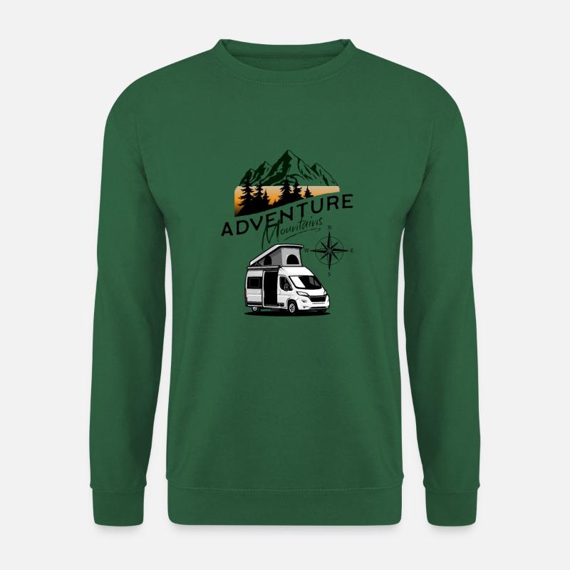 Camper-Kastenwagen-Adventure Mountains - Unisex Pullover - Grün