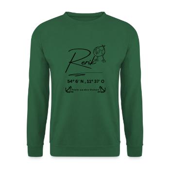 Rerik-Möwe-Anker-Ostsee-Koordinaten - Unisex Pullover - Grün - Vorne