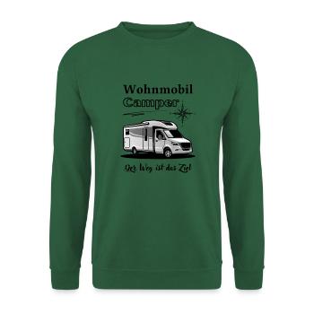 Wohnmobil Camper-Wohnmobil Spruch + Motiv - Unisex Pullover - Grün - Vorne