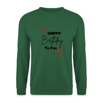Happy Birthday to you-mit Herzen - Unisex Pullover - Grün - Vorne