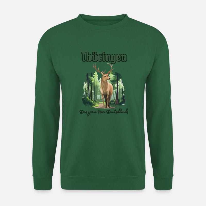Thüringen - Das grünes Herz Deutschlands-Hirsch - Unisex Pullover - Grün