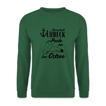 Lübeck Hansestadt Perle an der Ostsee - Unisex Pullover - Grün - Vorne