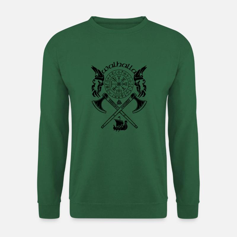 WALHALLA-VIKING SYMBOLE-WIKINGER RUNEN - Unisex Pullover - Grün