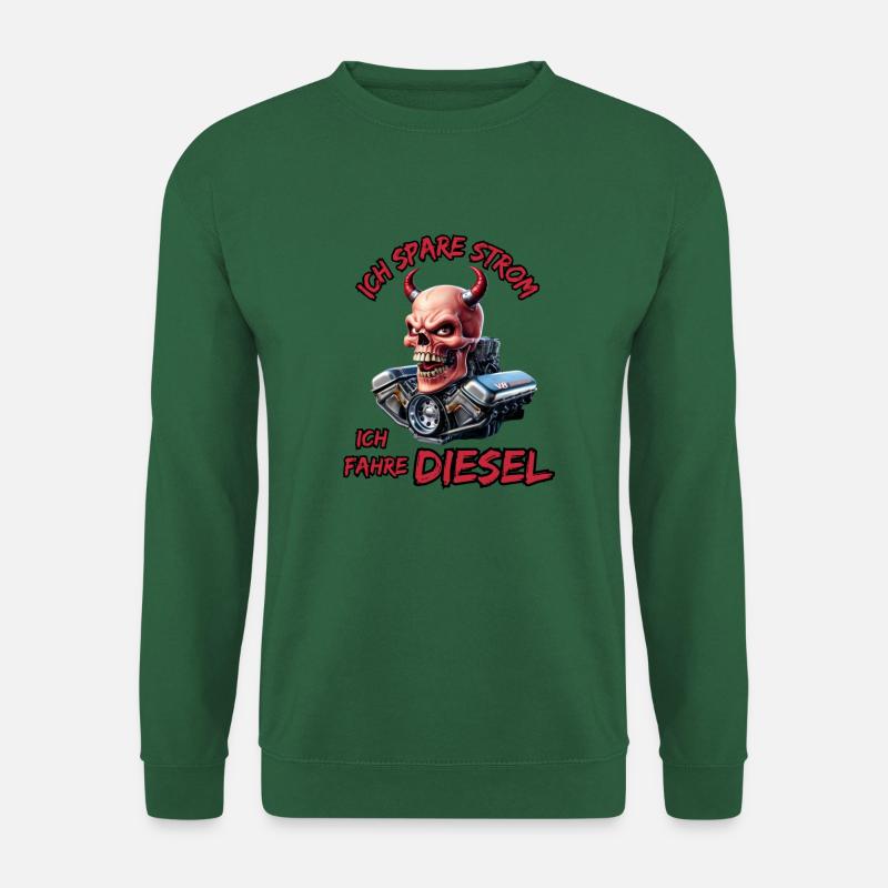 Ich Spare Strom Ich Fahre Diesel - Unisex Pullover - Grün