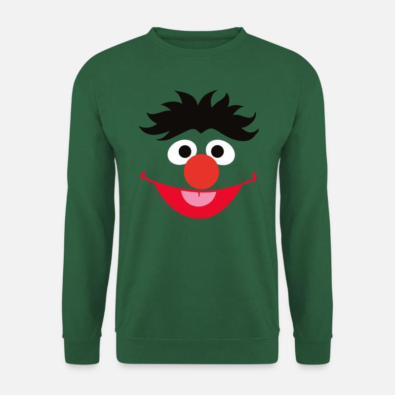 Sesamstraße Ernie Gesicht - Unisex Pullover - Grün