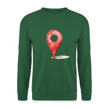 GPS Symbol Standort ermitteln - Unisex Pullover - Grün - Vorne