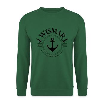 Wismar , Hansestadt , Perle an der Ostsee - Unisex Pullover - Grün - Vorne