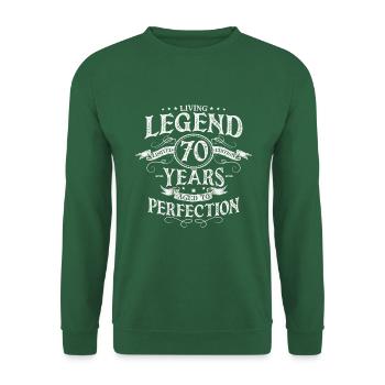 Living legend, matured to perfection for 70 years - Unisex Sweatshirt - green - Front