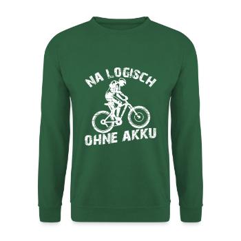 logisch ohne Akku 08 - Unisex Pullover - Grün - Vorne