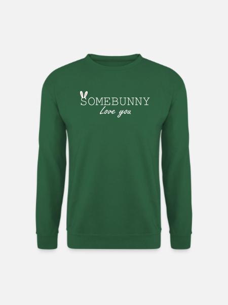 Valentinstag Kaninchen, Hase - Somebunny Love You - Unisex Pullover - Grün