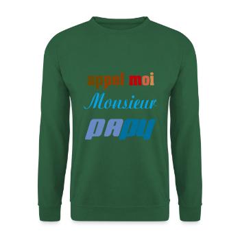 APPEL MOI MONSIEUR PAPY - Sweat-shirt Unisexe - vert foncé - Devant