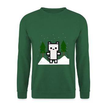 Ours blanc - Sweat-shirt Unisexe - vert foncé - Devant