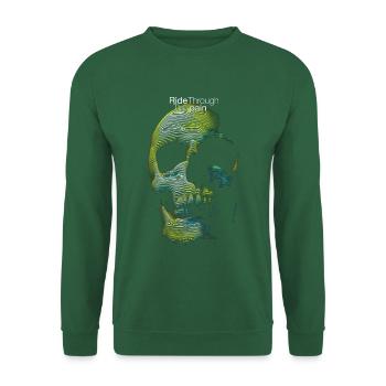 Visuell für Radfahrer - Totenkopf und Haken - Unisex Pullover - Grün - Vorne