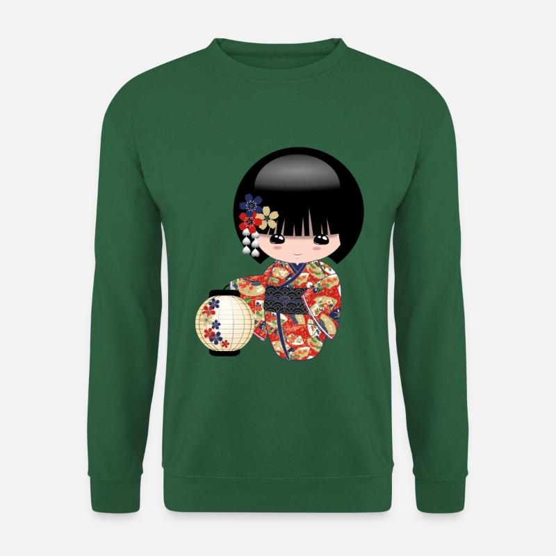 kokeshi lampion - Unisex Pullover - Grün