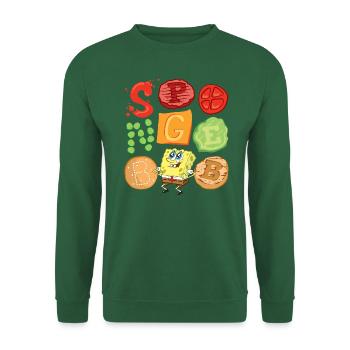 Bob l'Éponge Ingrédients Du Burger Design - Sweat-shirt Unisexe - vert foncé - Devant