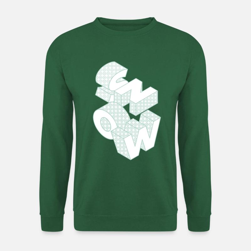 Snow Weihnachten Schnee Schrift Geschenk Winter - Unisex Pullover - Grün