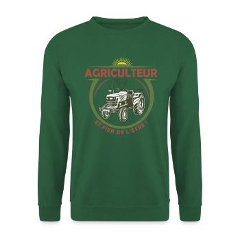 Fier d'être Agriculteur - Sweat-shirt Unisexe - vert foncé - Devant