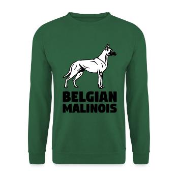 Malinois stehend - Unisex Pullover - Grün - Vorne