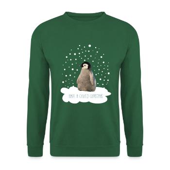 Penguin Poly Art - Have a Chilled Christmas - Unisex Sweatshirt - green - Front
