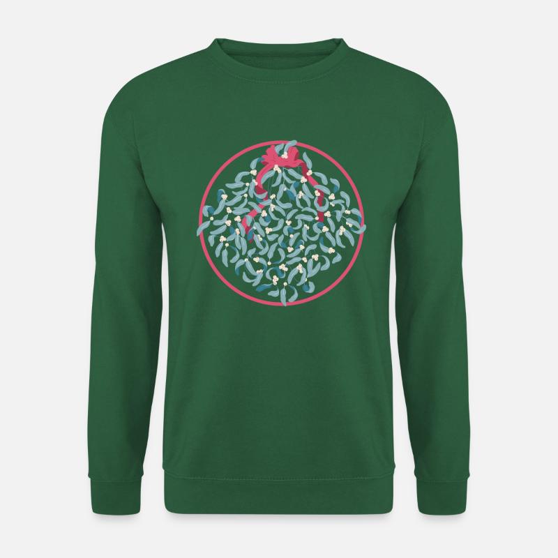 Weihnachts-Mistel-Stoppschild - Unisex Pullover - Grün