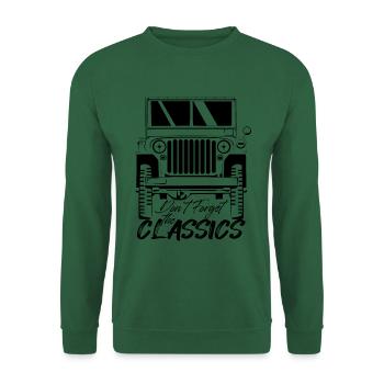 4X4 AMERIKANISCHE ARMEE - US-ARMEE WILLYS - Unisex Pullover - Grün - Vorne