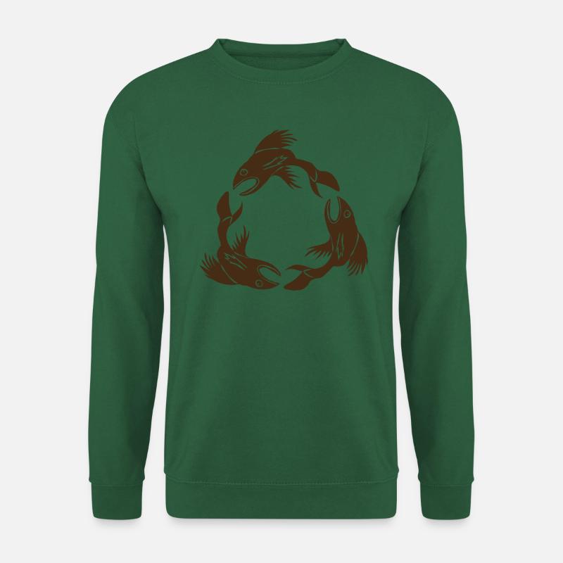 three fish - Unisex Sweatshirt - green