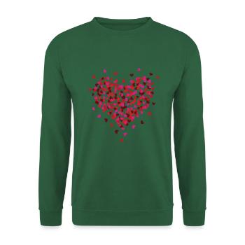 Valentine's Day Small Hearts Spray Can - Unisex Sweatshirt - green - Front