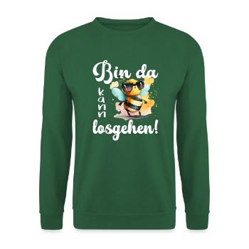 Bin da kann losgehen - Unisex Pullover - Grün - Vorne