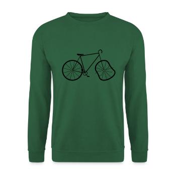 Fahrrad mit Achter - Crash - Unisex Pullover - Grün - Vorne