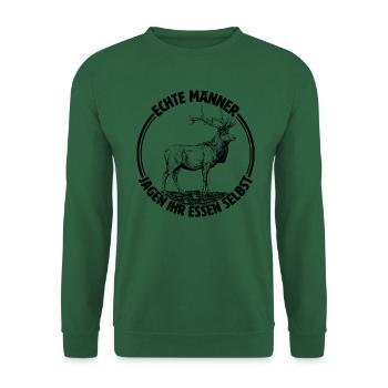 Männer Jagd Jäger Hirsch Jagen Geschenk Vintage - Unisex Pullover - Grün - Vorne