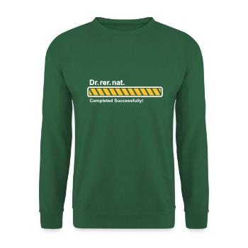 Dr.rer.nat. erfolgreich promoviert Ladebalken - Unisex Pullover - Grün - Vorne