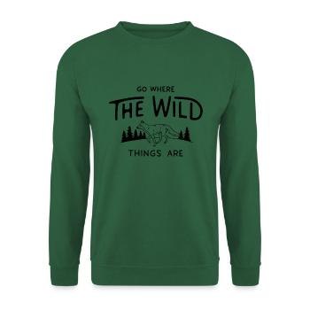 Go Where The Wild Things Are - Unisex Pullover - Grün - Vorne