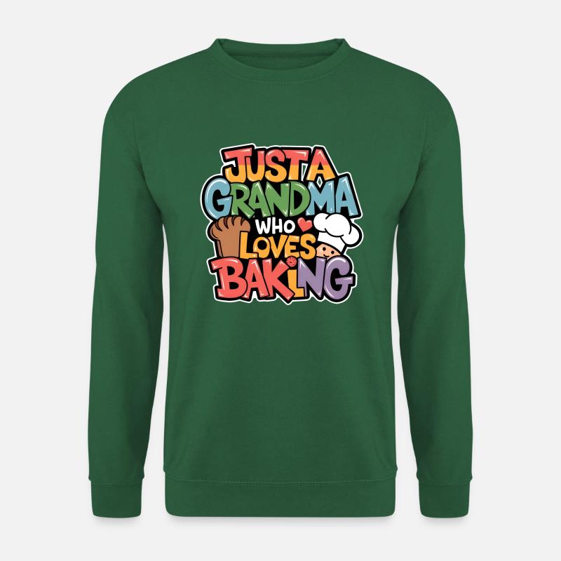 Oma backt gerne Großmutter ist Bäckerin - Unisex Pullover - Grün