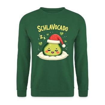 Avocado Schlavocado Offiziell Schlafanzug Schlaf - Unisex Pullover - Grün - Vorne