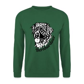 Bernhardiner Kopf - Unisex Pullover - Grün - Vorne