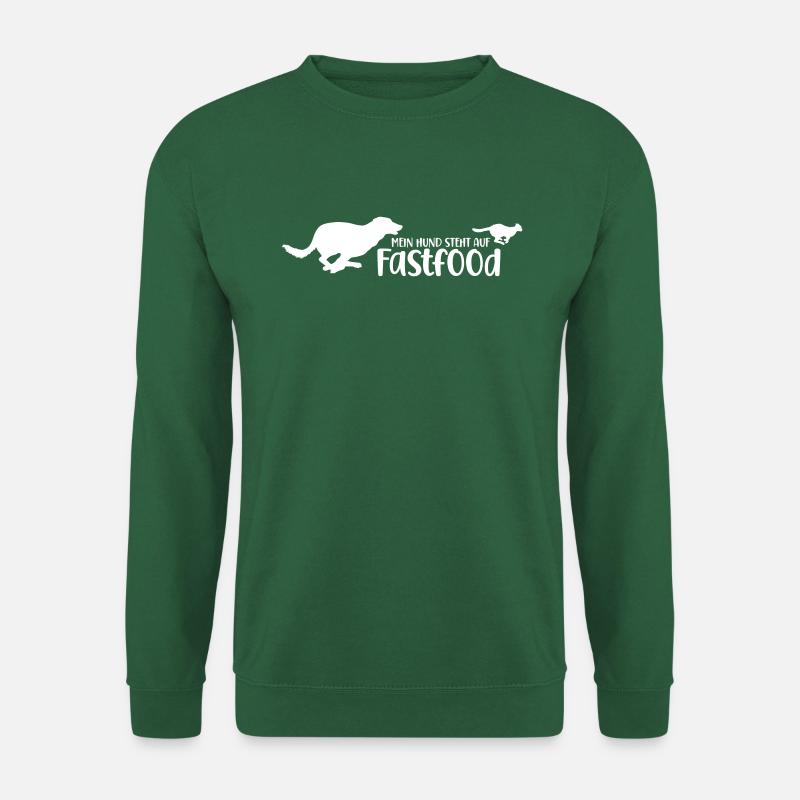 Mein Hund steht auf fastfood - Unisex Pullover - Grün