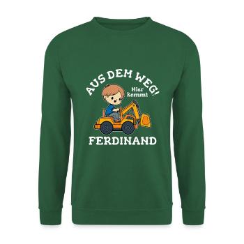 Ferdinand Vorname Bagger - Unisex Pullover - Grün - Vorne