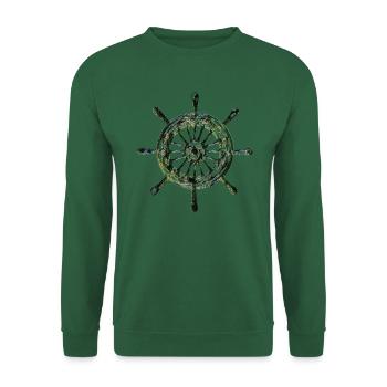 Schrauben-Steuerrad (wrakbraun) - Unisex Pullover - Grün - Vorne
