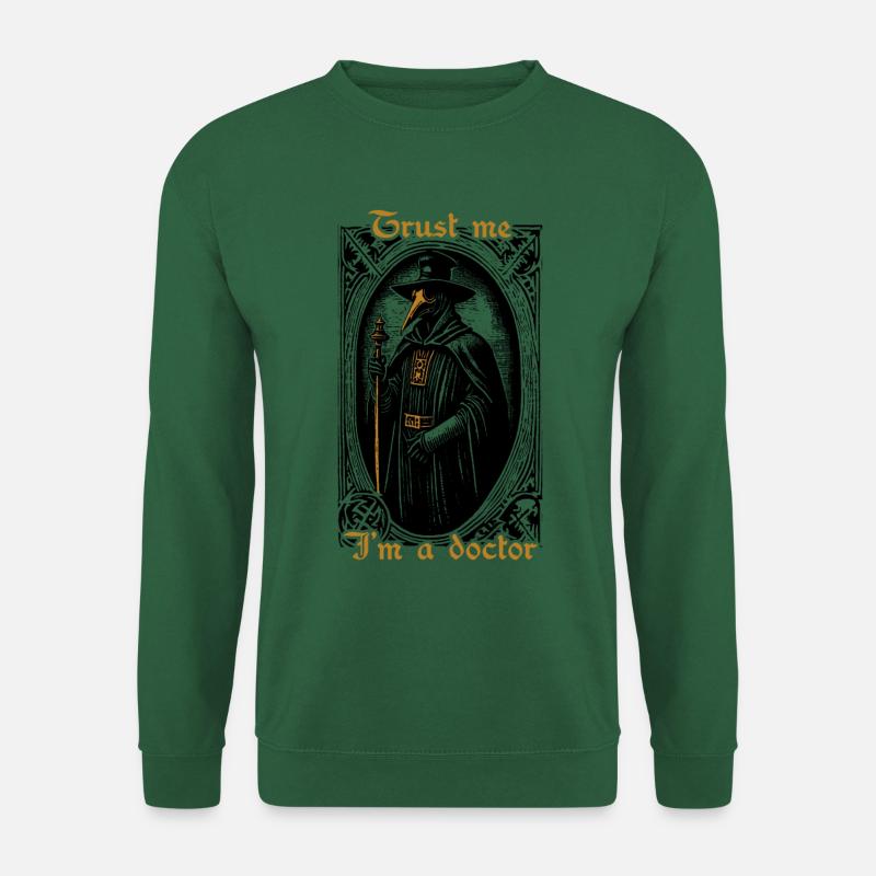 Trust me, I'm a doctor. Schwarz und gold - Unisex Pullover - Grün