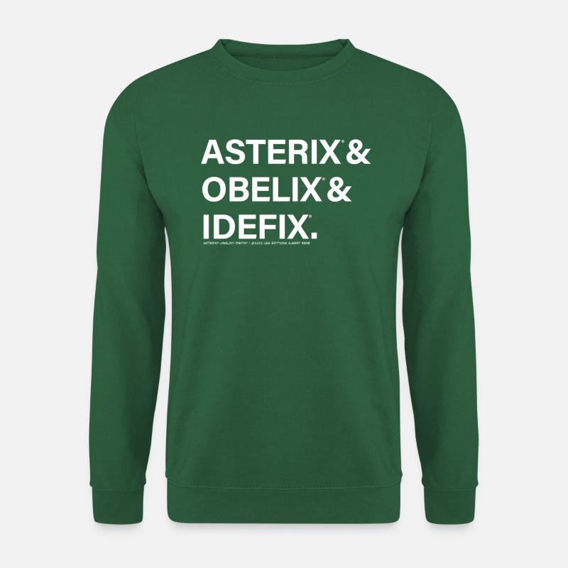Asterix & Obelix & Idefix Namenschriftzug - Unisex Pullover - Grün