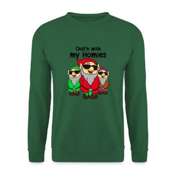 Noël Gnome, Gnome, Elfe de Noël - Sweat-shirt Unisexe - vert foncé - Devant