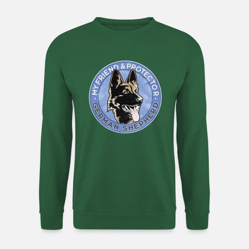 Deutscher Schäferhund, Freund - Unisex Pullover - Grün