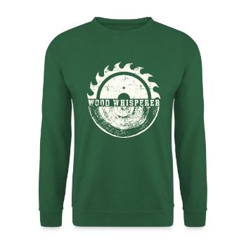 Wood Whisperer | Funshirt Handwerker Vaterttag - Unisex Pullover - Grün - Vorne