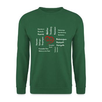 Wortnetz Ruhr Ruhrgebiet - Unisex Pullover - Grün - Vorne
