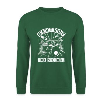 Groupe de rock batteur de batterie - Sweat-shirt Unisexe - vert foncé - Devant